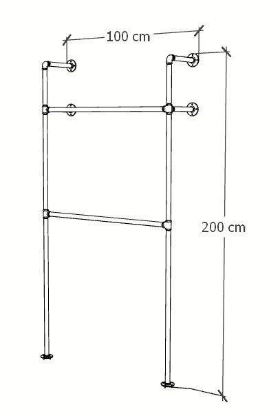 Industrial Pipe Clothing Rack for Modern Homes