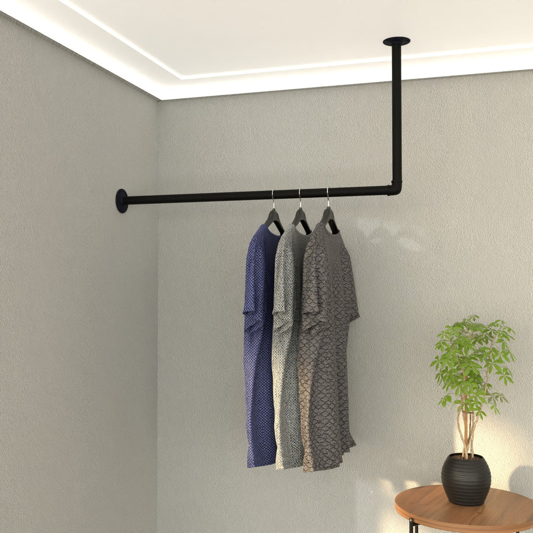 SkyNook corner ceiling-mounted rack, optimizing and elevating overhead corner spaces