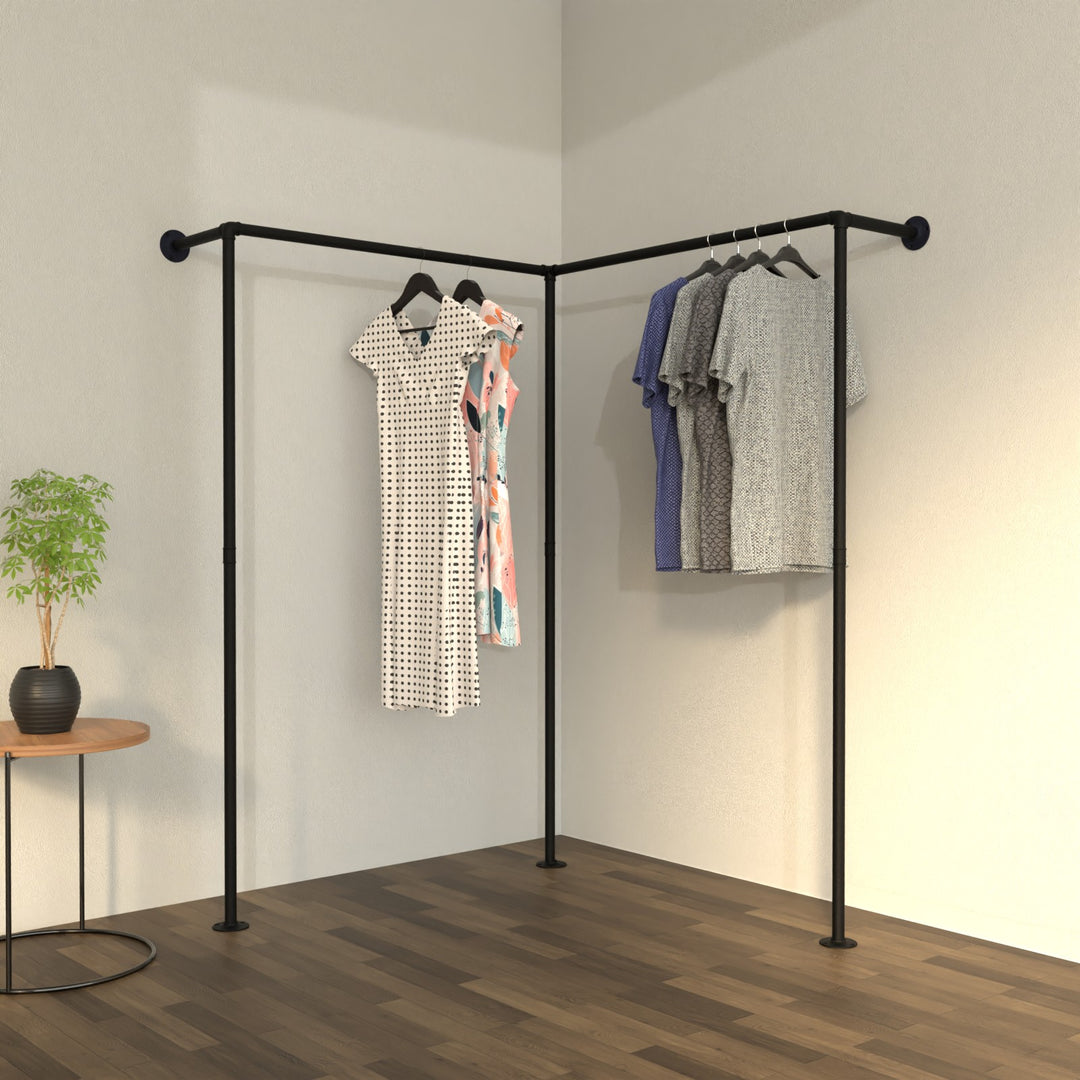 NookRise corner wall-mounted rack, optimizing and elevating corner spaces.