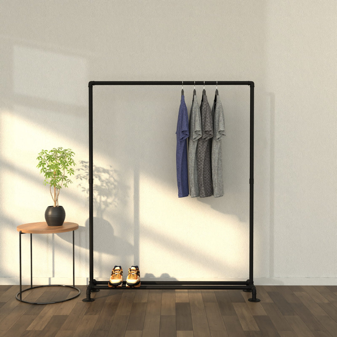 StandSvelte free-standing clothes rail with a sleek, modern silhouette.