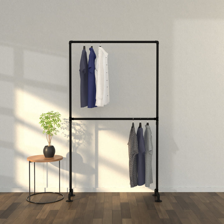 Standique free-standing clothes rail with a clean, contemporary design.