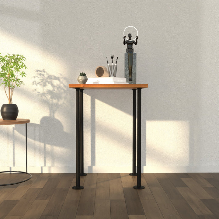 et of 4 PipePillars table legs crafted from sturdy pipes, showcasing industrial design.