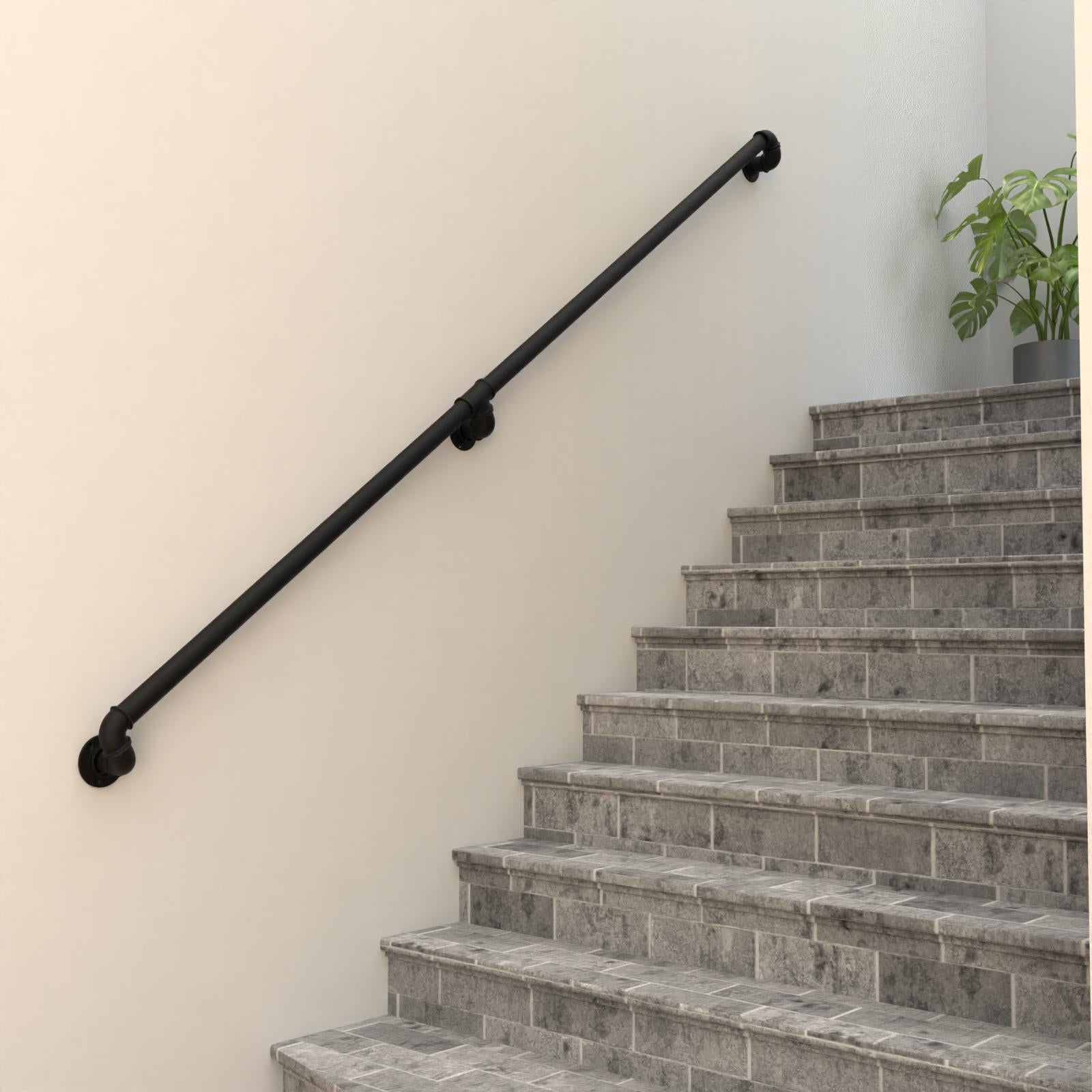 Handrail Pipe Rack GripMate Handrail - Industrial Pipe Design Reinforced with Brackets ...