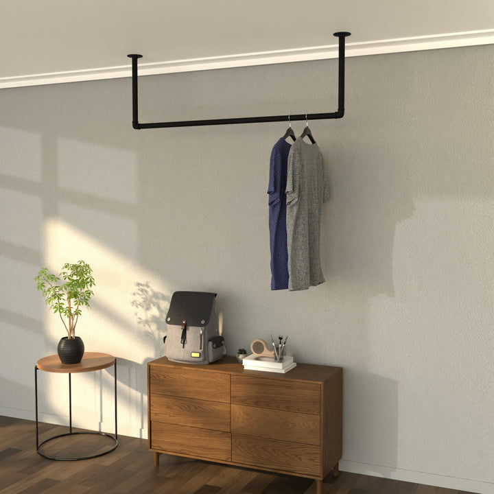 CelestRack ceiling-mounted clothes rack, bringing fashion to new heights.