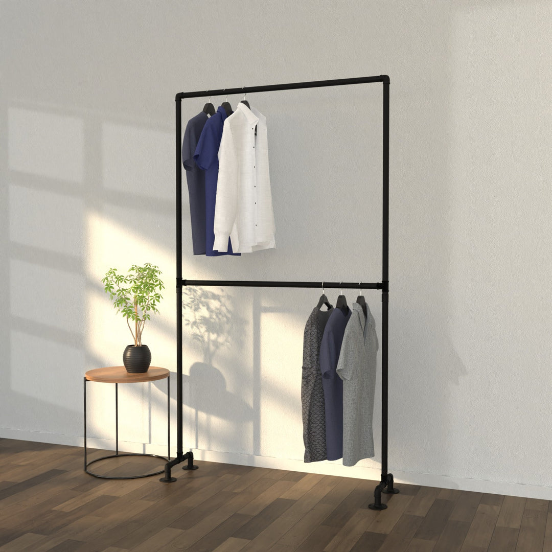 Standique free-standing clothes rail with a clean, contemporary design.