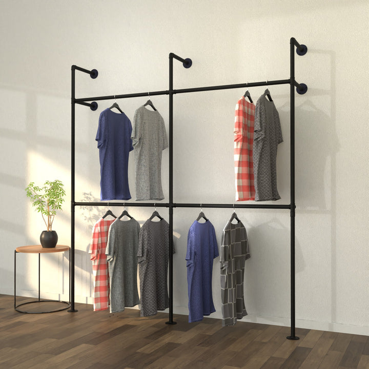 DuoWall double rack wall-mounted clothes rack, epitomizing modern design.