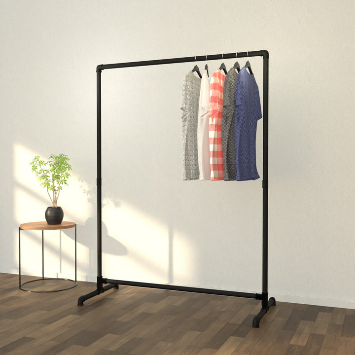 SoloStance free-standing clothes pipe rack with a clean, modern silhouette.