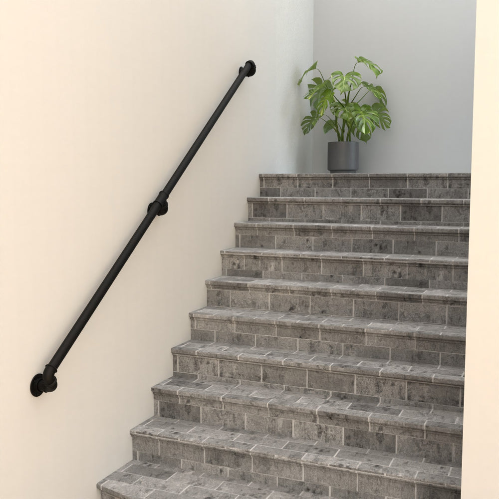 GripMate pipe handrail with brackets, combining safety and industrial design.