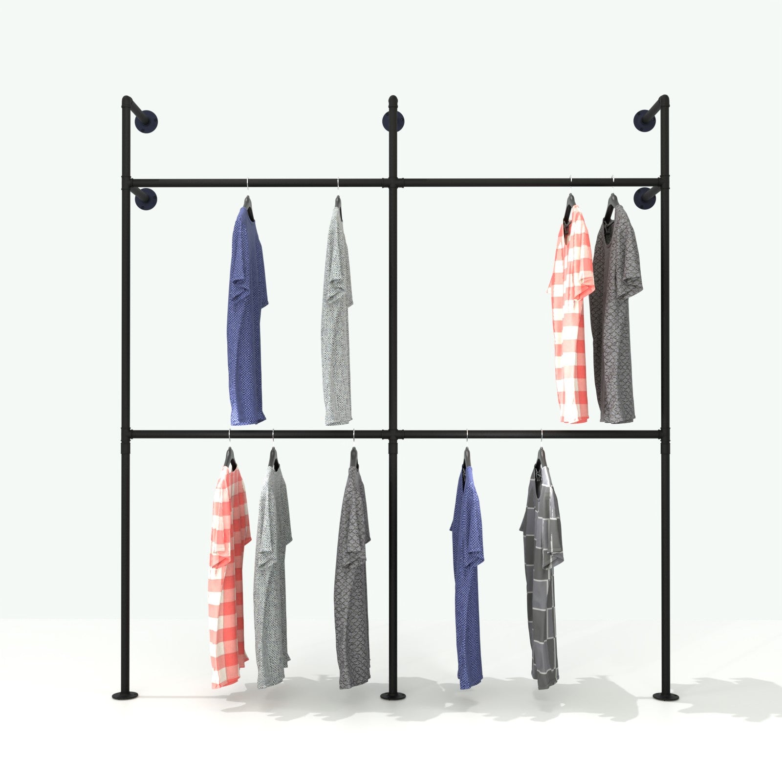 TwinTier Open Wardrobe - Dual Racks with Double-Tiered Design – racksflex