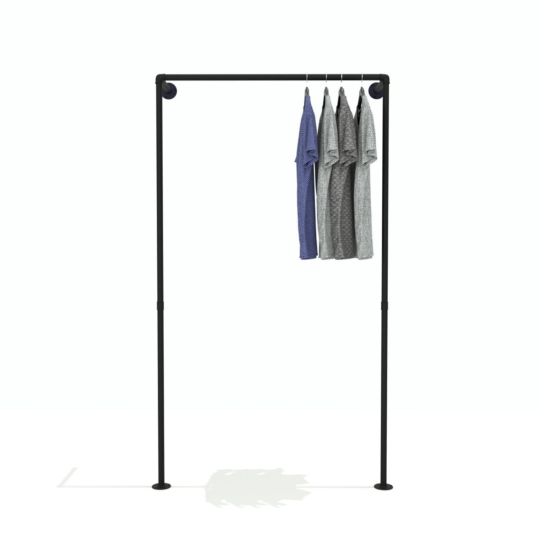 WallWard wall-mounted open wardrobe, showcasing a clean and contemporary design.