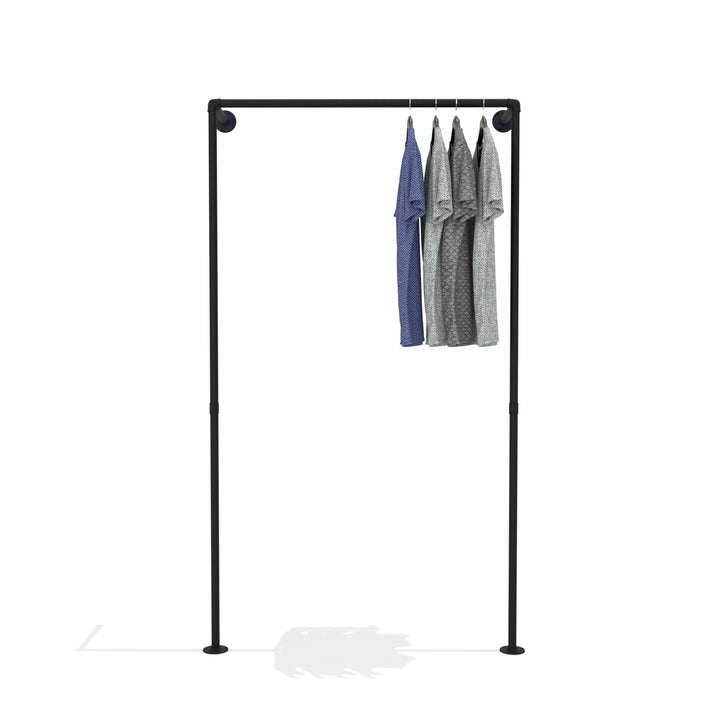 WallWard wall-mounted open wardrobe, showcasing a clean and contemporary design.