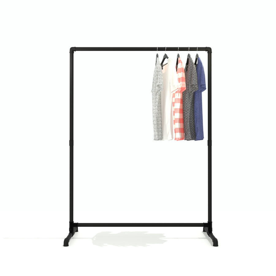 SoloStance free-standing clothes rack with a clean, modern silhouette.