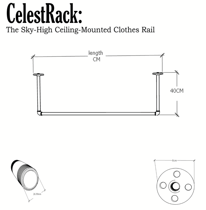 CelestRack: The Sky-High Ceiling-Mounted Clothes Rail