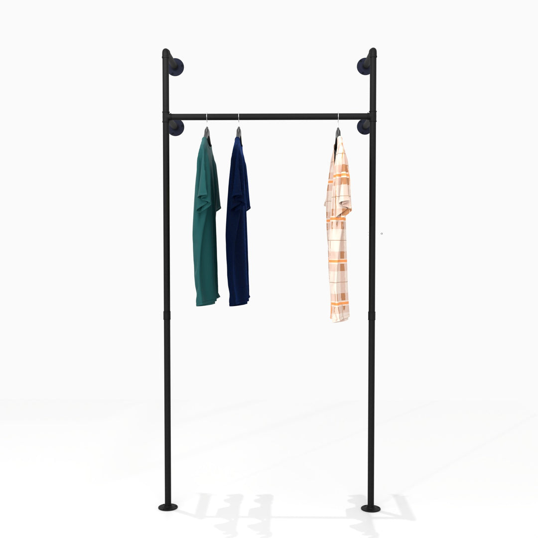 Wallure wall-mounted clothes rack exuding contemporary elegance.