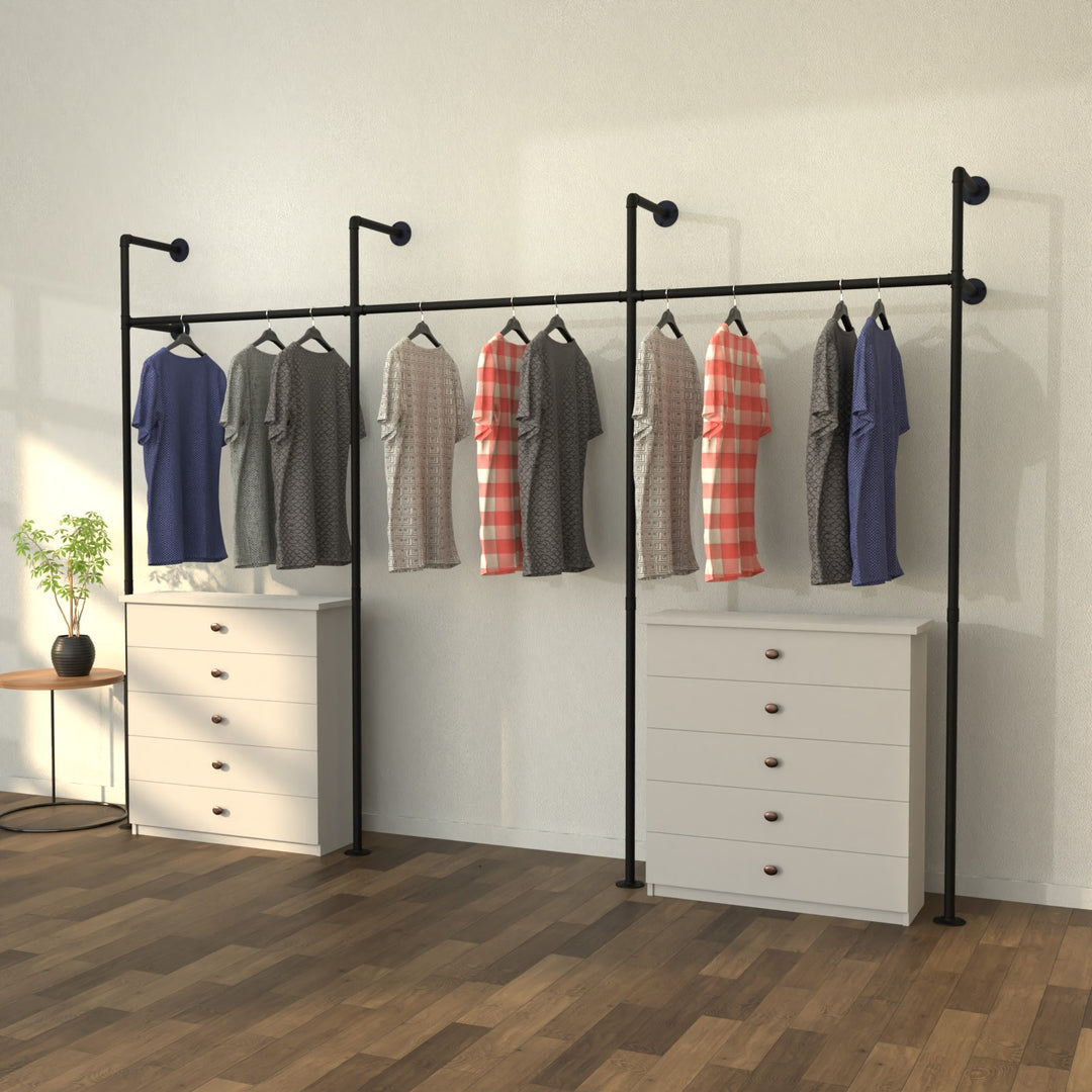 TriTier: The 3-Rail, Double-Tiered Wall-Mounted Clothes Rack Revolution