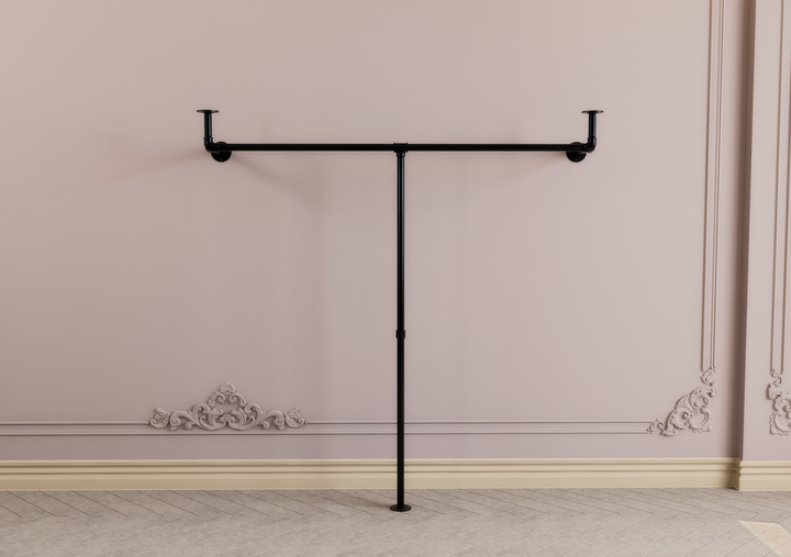 T-Shaped Clothes Rack with Top Shelf (D134)