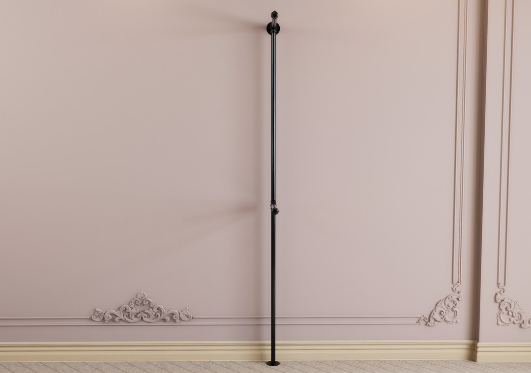Minimalist Black Pipe Clothes Rack With Dual Hanging Arms (D23)
