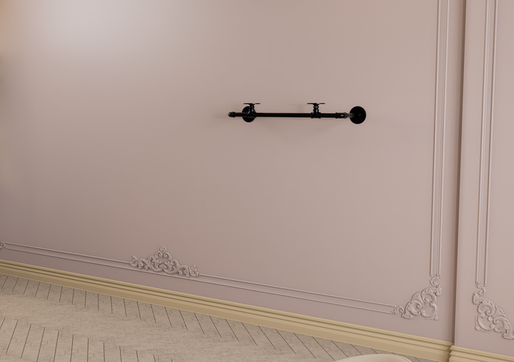 Compact Wall Mounted Clothes Rack with Shelf Bracket (1877)