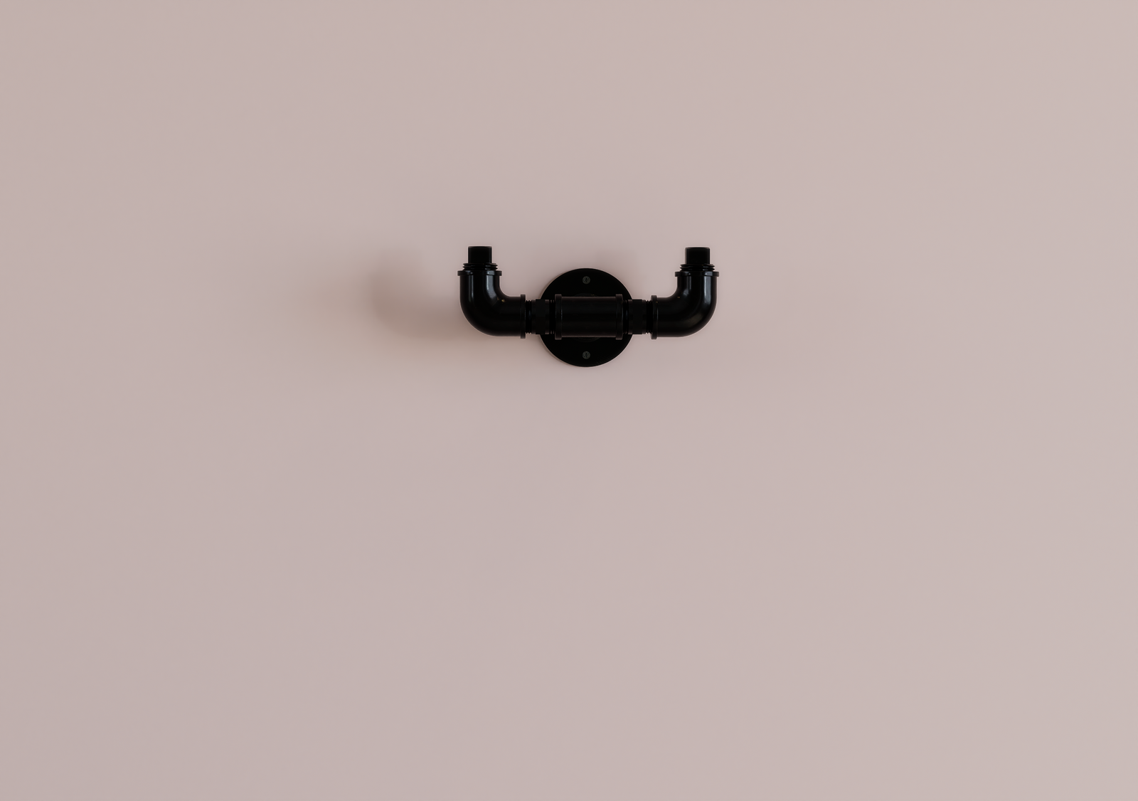 Rustic Dual Pipe Wall Hook (D123)