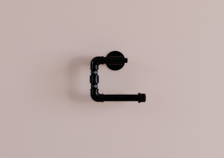 Rustic Industrial Pipe Toilet Paper Holder (D156)