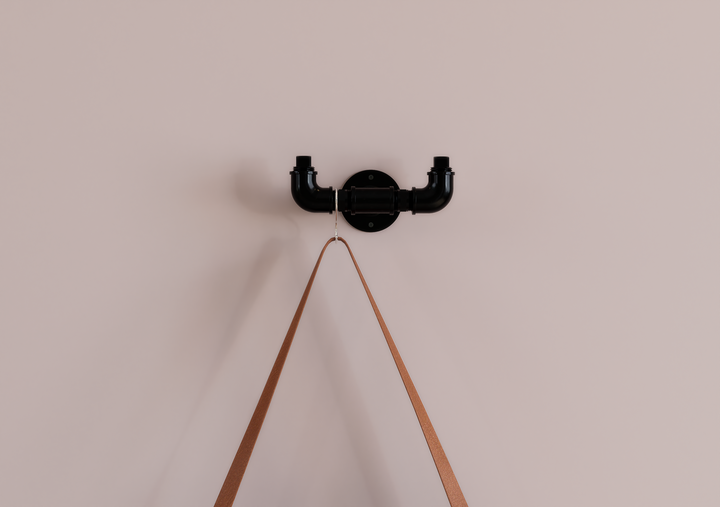 Rustic Dual Pipe Wall Hook (D123)