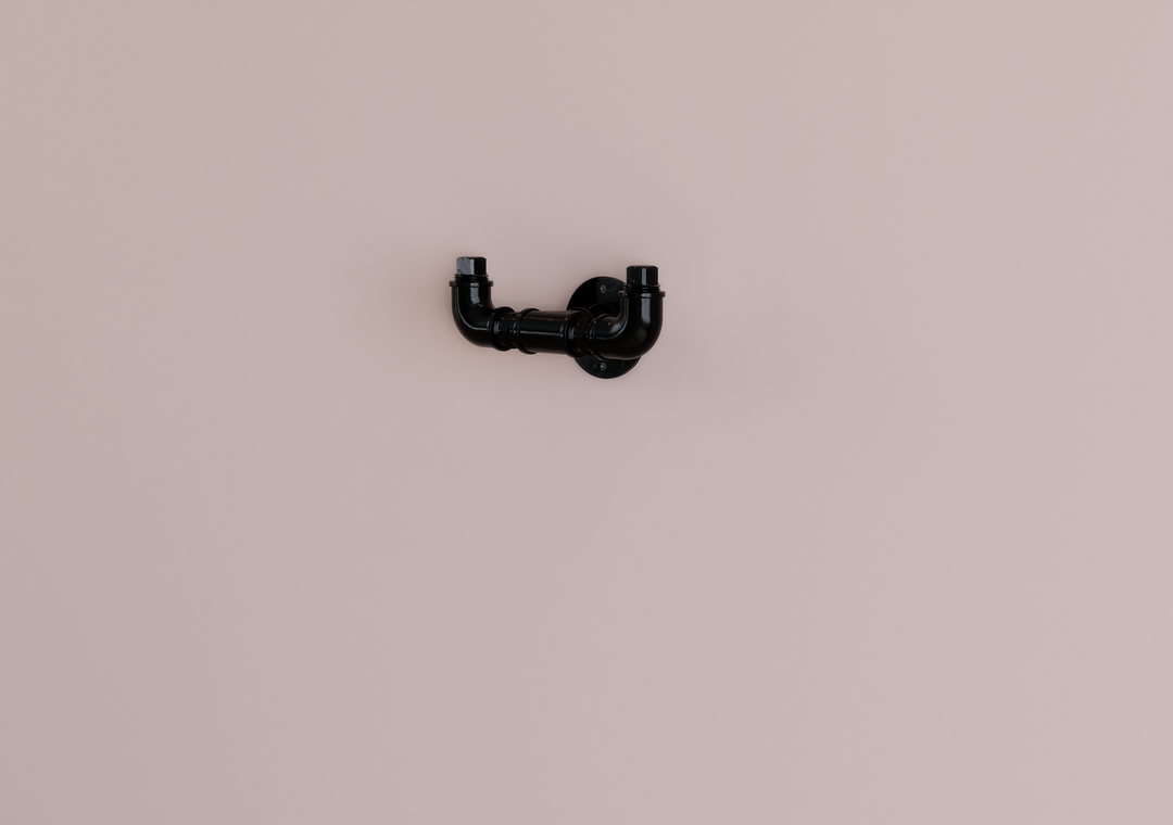 Rustic Dual Pipe Wall Hook (D123)