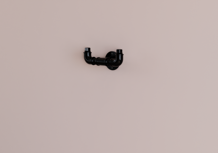 Rustic Dual Pipe Wall Hook (D123)