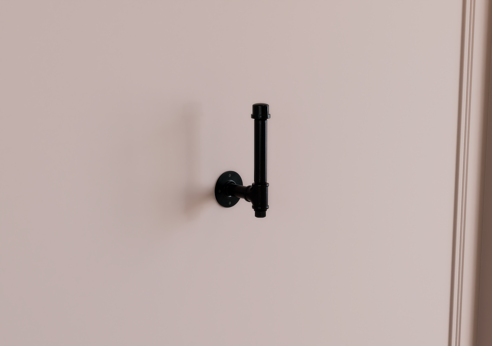 Industrial Vertical Pipe Toilet Paper Holder (D117)