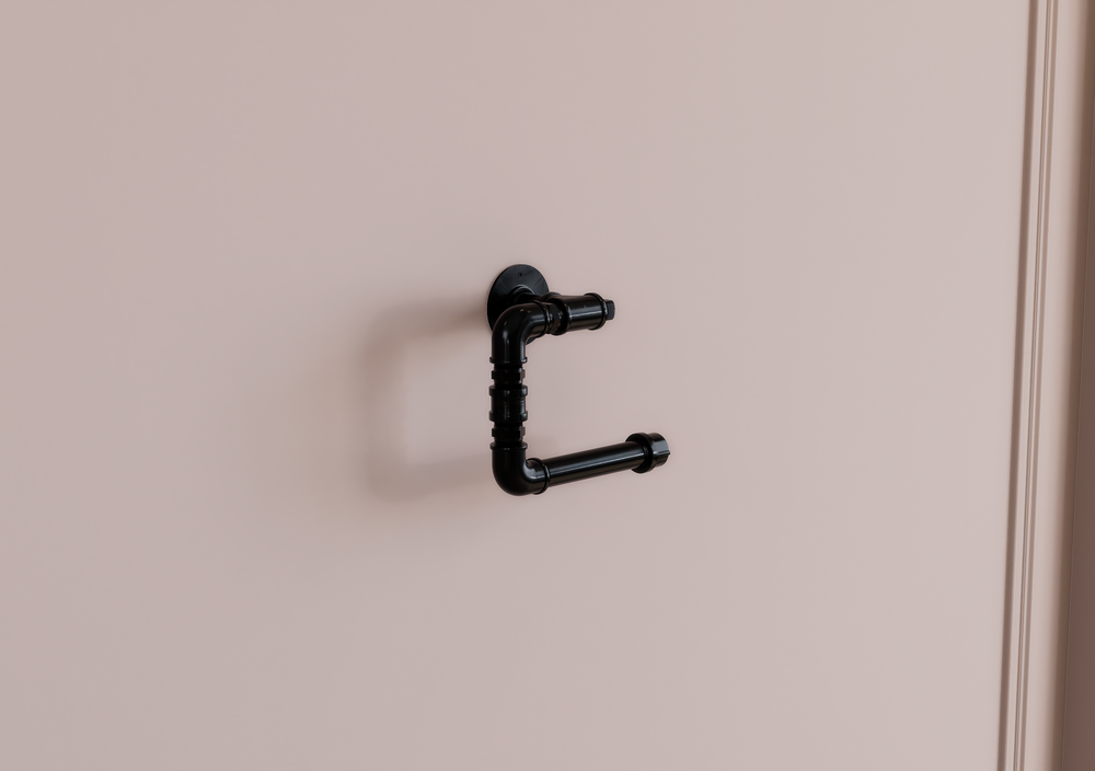 Rustic Industrial Pipe Toilet Paper Holder (D156)