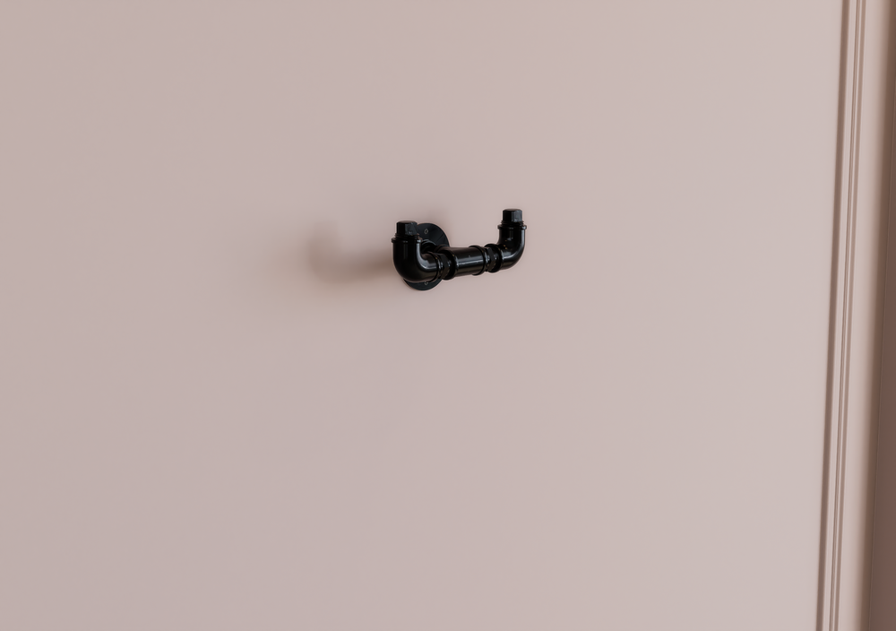 Rustic Dual Pipe Wall Hook (D123)