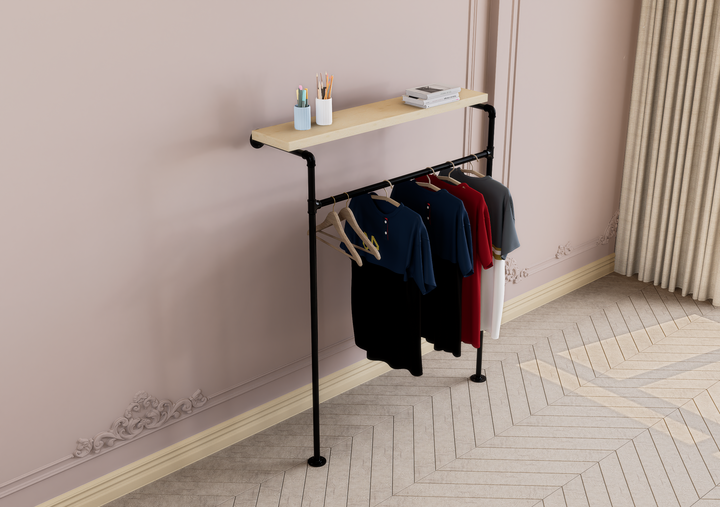 Curved Open-Front Garment Rail (D99)