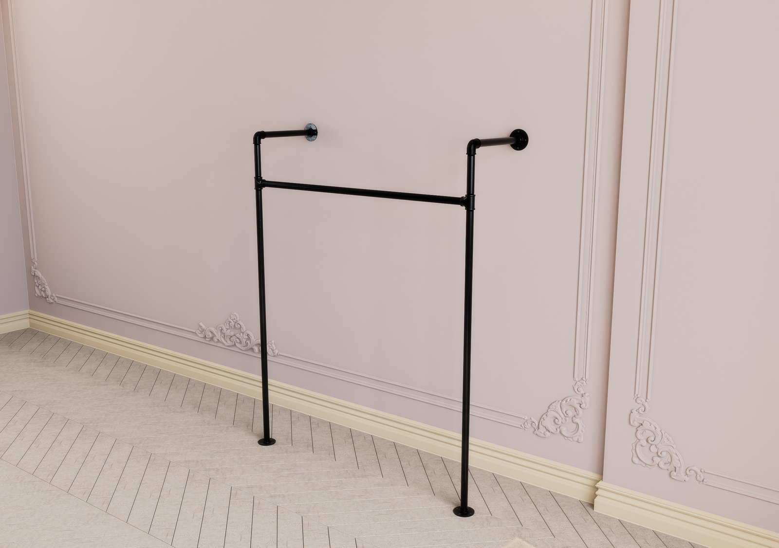 Curved Open-Front Garment Rail (D99)