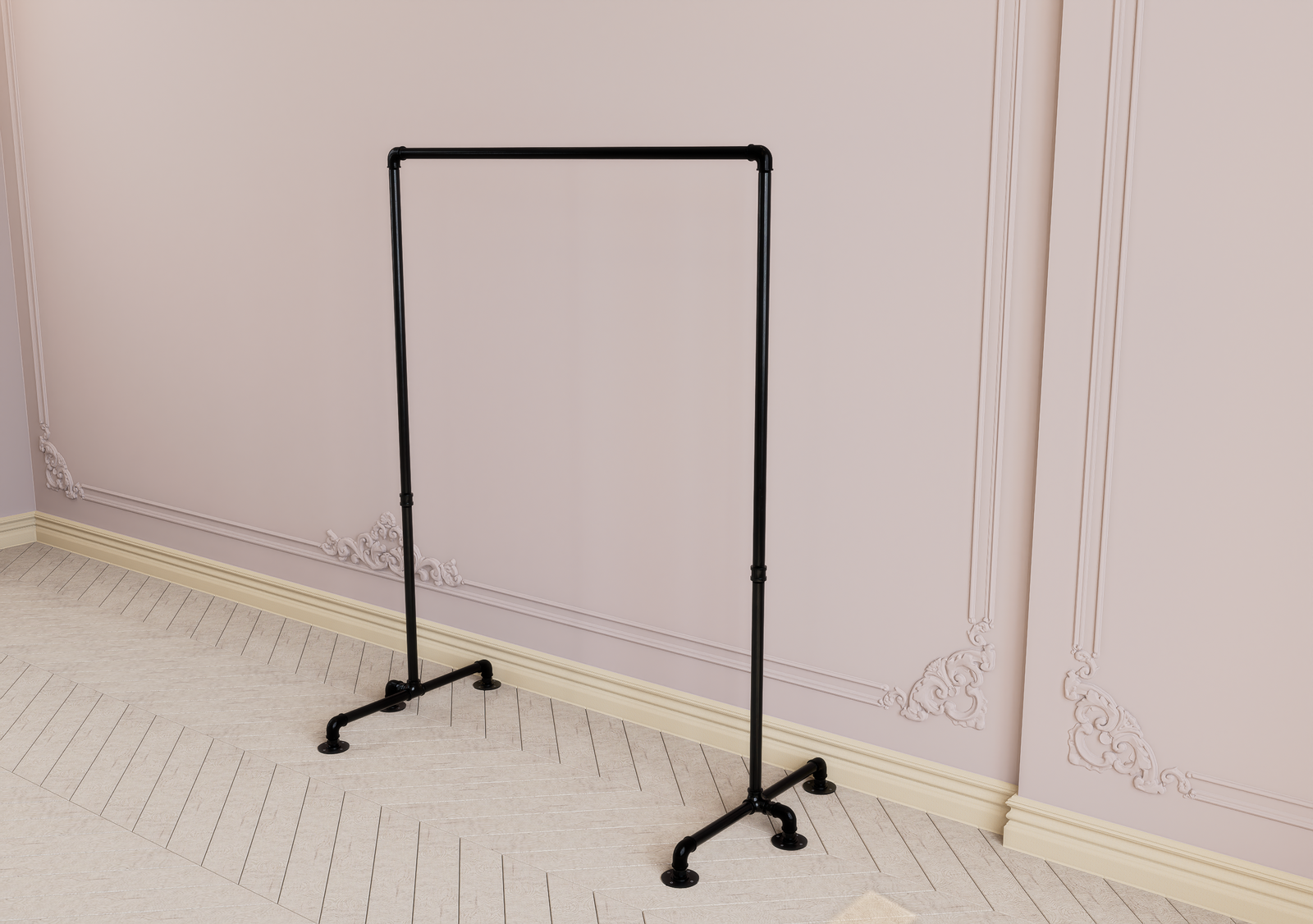 Industrial Freestanding Clothes Rack (D42)