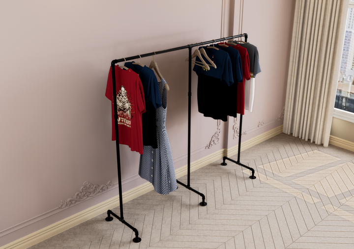 Double Garment Rack Freestanding (D124)