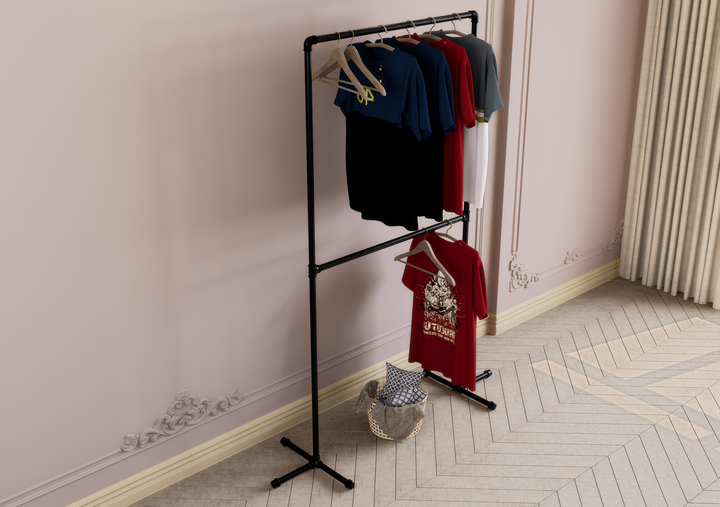 Vertical Double-Tier Clothes Rack (D126)