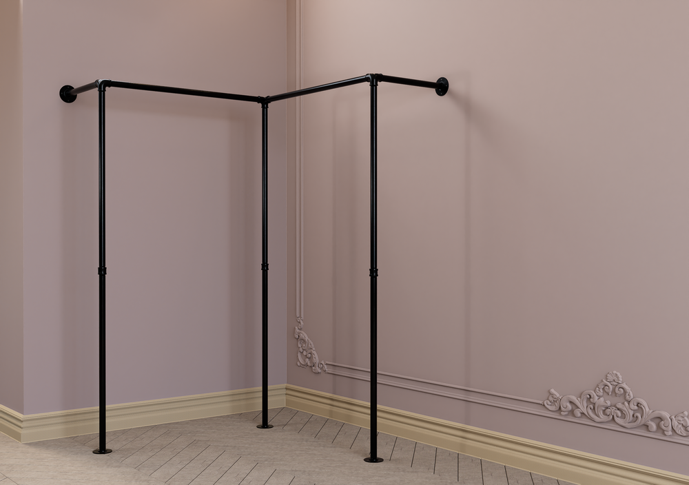 Corner Wall Mounted Clothes Rack (D128)