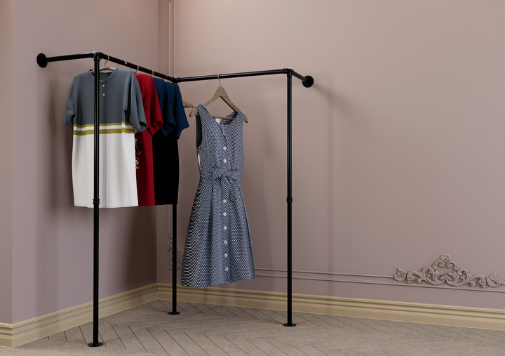 Corner Wall Mounted Clothes Rack (D128)