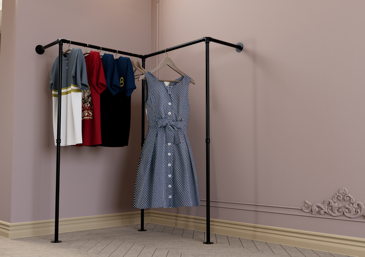 Corner Wall Mounted Clothes Rack (D128)