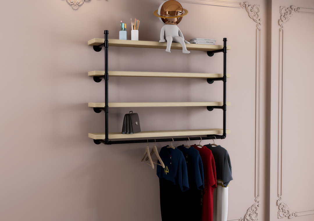 Minimalist Quad Shelf Bracket (D133)