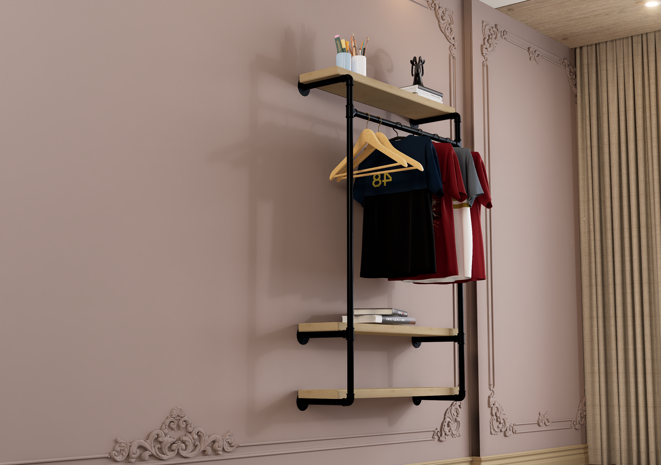 Wall Mounted Wardrobe Rack Frame – racksflex