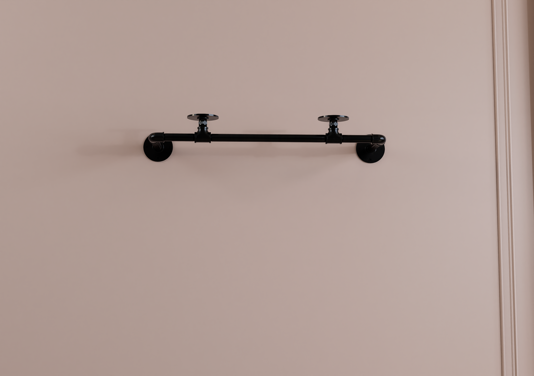 Compact Wall Mounted Clothes Rack with Shelf Bracket (1877)