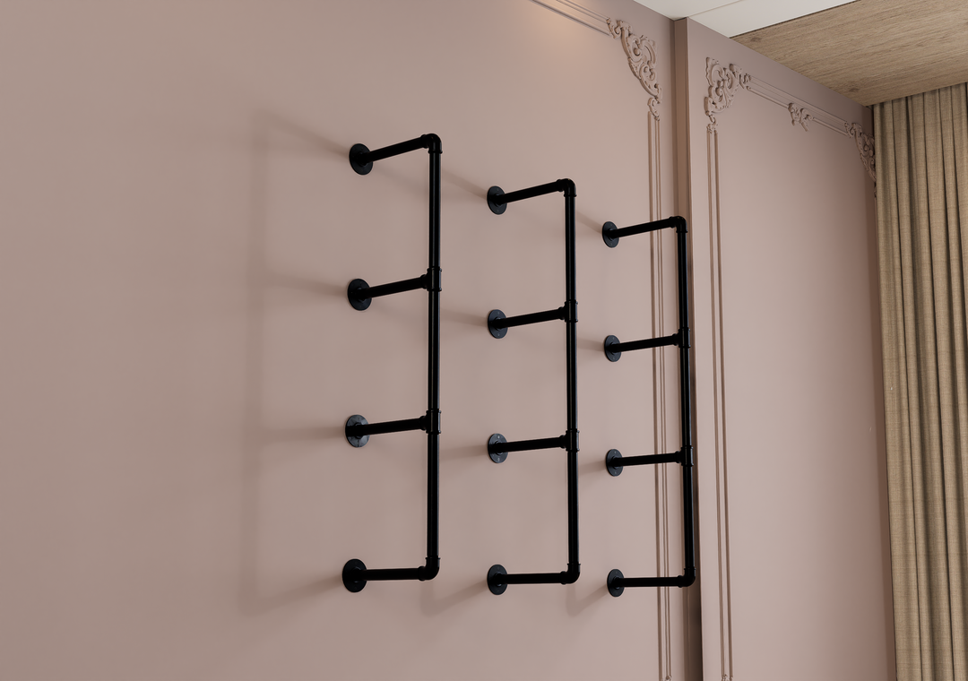 4-Tier Industrial Shelving Brackets Set of 3 (182)