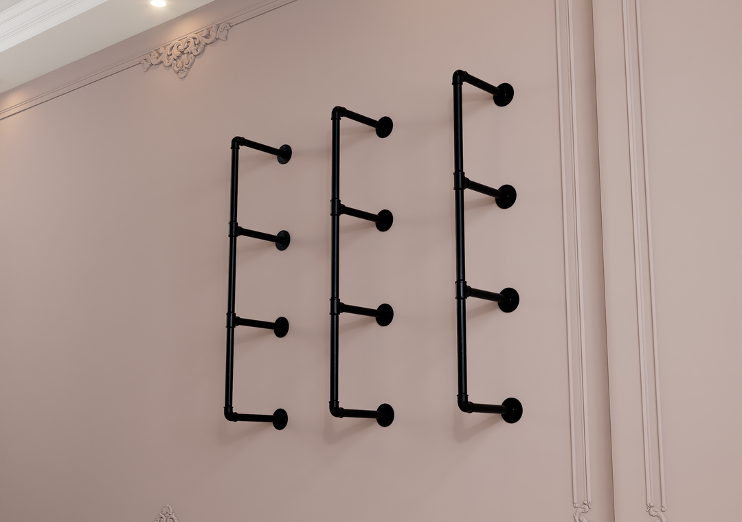4-Tier Industrial Shelving Brackets Set of 3 (182)