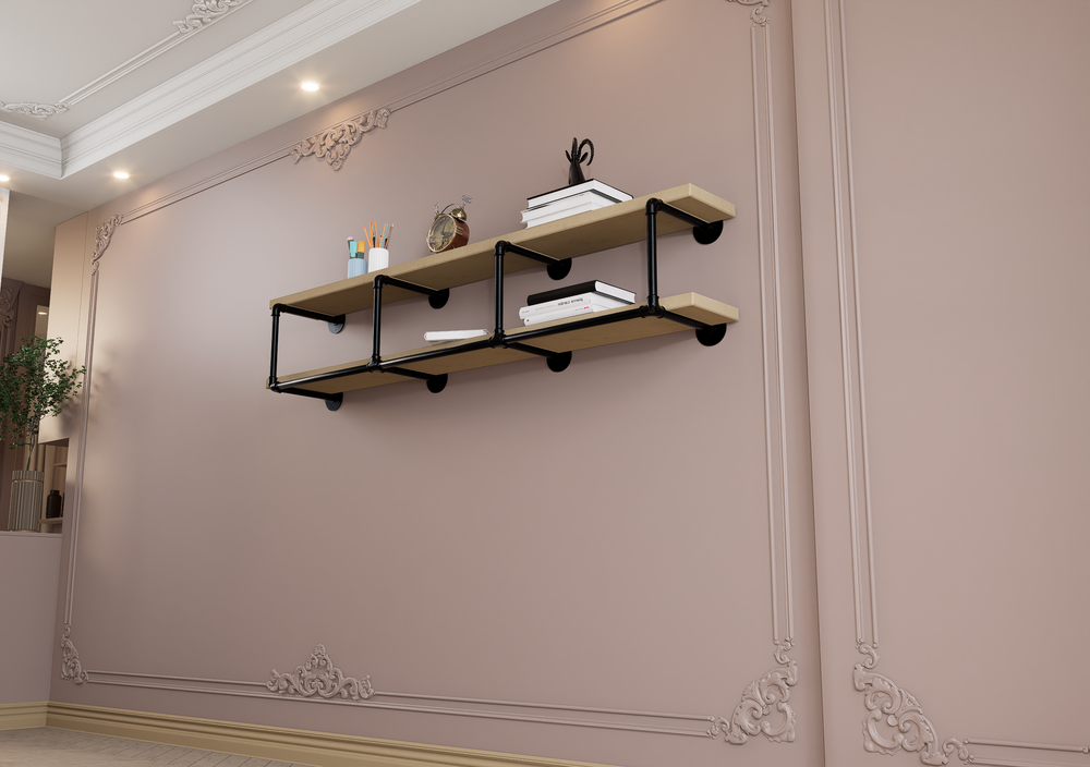 Rustic Quad Box Shelf Bracket (2259)