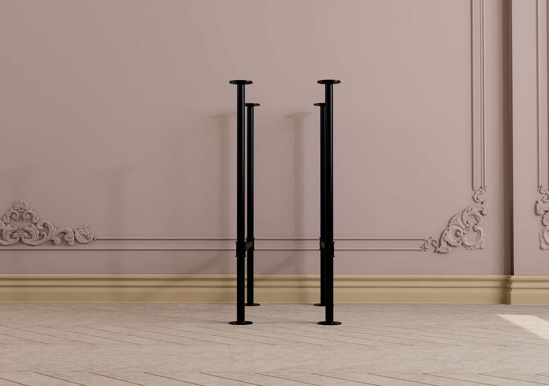 Minimalist Black Steel Table Legs Set of 2 (4894)