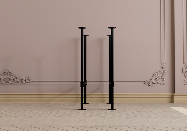 Minimalist Black Steel Table Legs Set of 2 (4894)