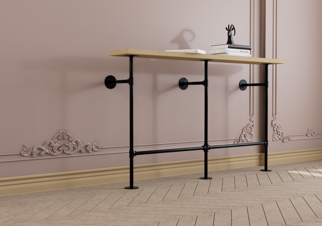 Slim Wall and Floor Mounted Hallway Table (329)