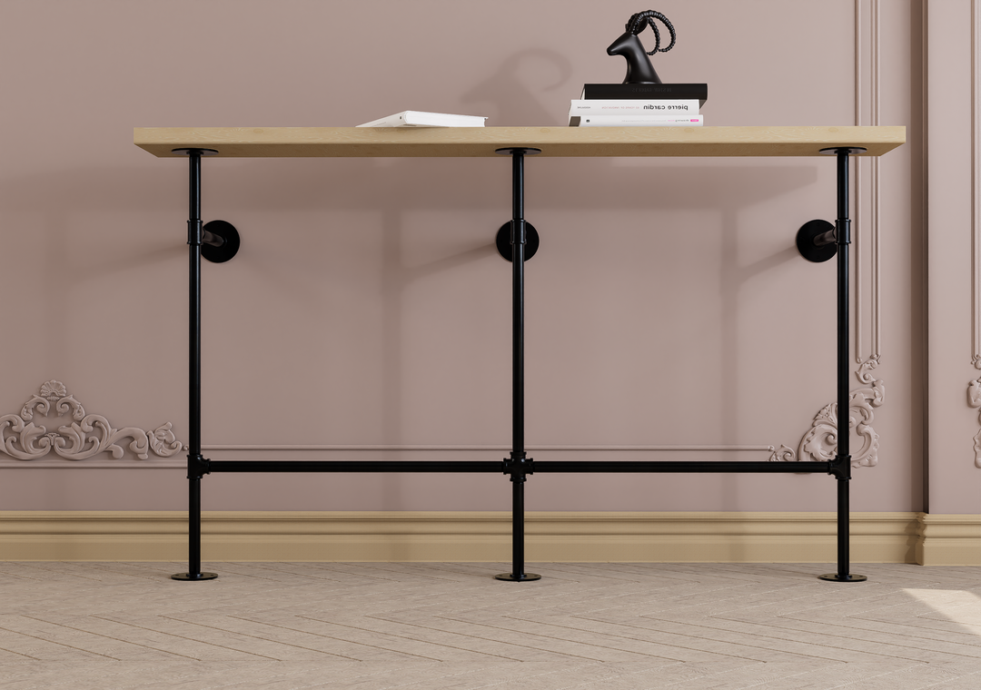 Slim Wall and Floor Mounted Hallway Table (329)