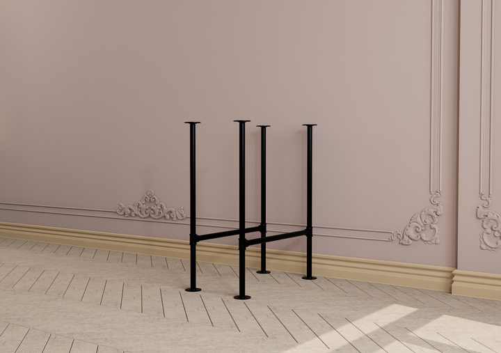 Minimalist Black Steel Table Legs Set of 2 (4894)