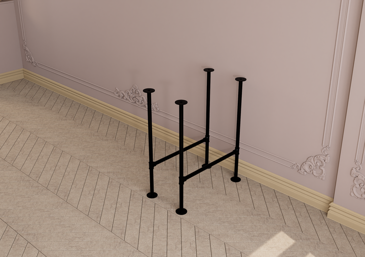 Minimalist Black Steel Table Legs Set of 2 (4894)